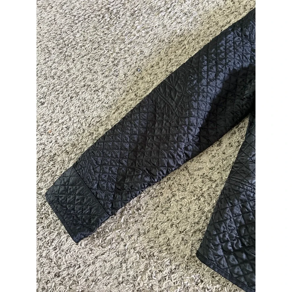 I.E. Relaxed Black Quilted Women’s Blazer Jacket - Picture 6 of 12